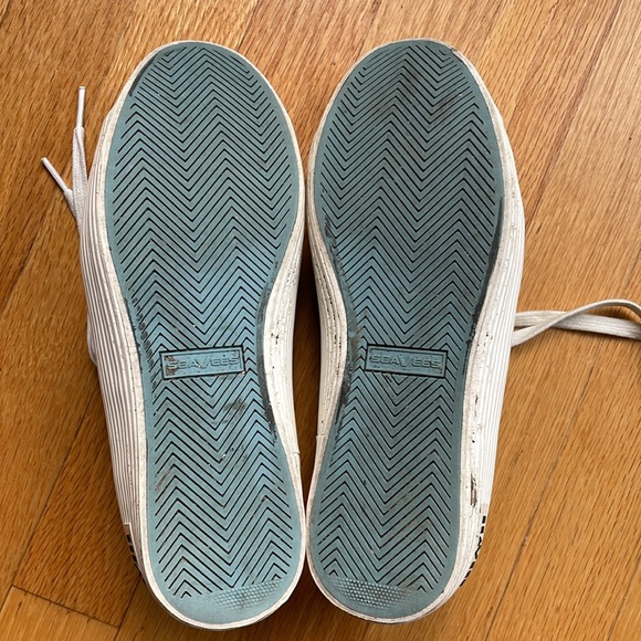 SeaVees Monterey Cactus Green Platform Sneaker Cotton Canvas Size 8 - Picture 4 of 5